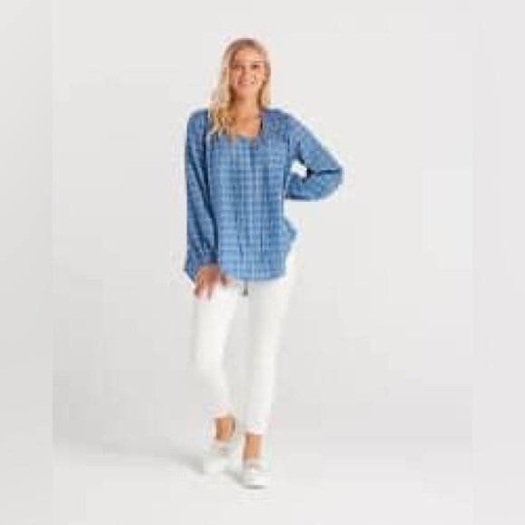 Old Navy Light Blue Checkered Shirt - Picture 1 of 3